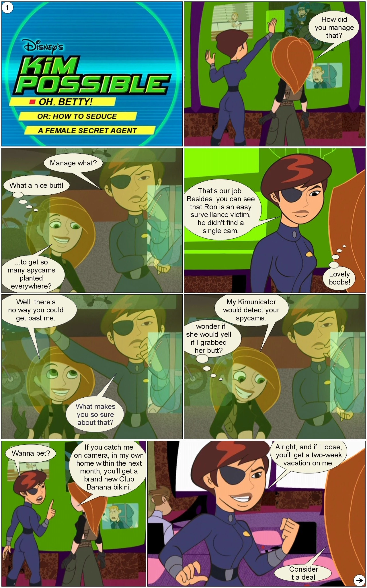 Oh, Betty! Or How to Seduce a Female Secret Agent porn comic picture 2