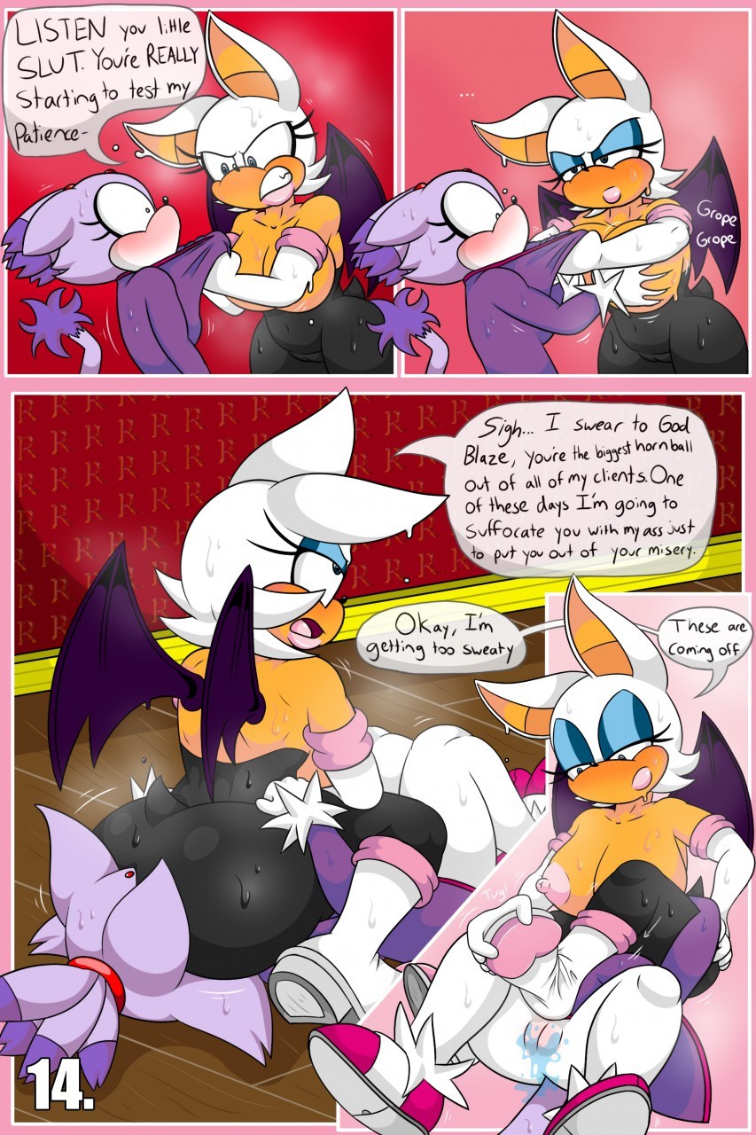 Rouge and Blaze in: House Call porn comic picture 14