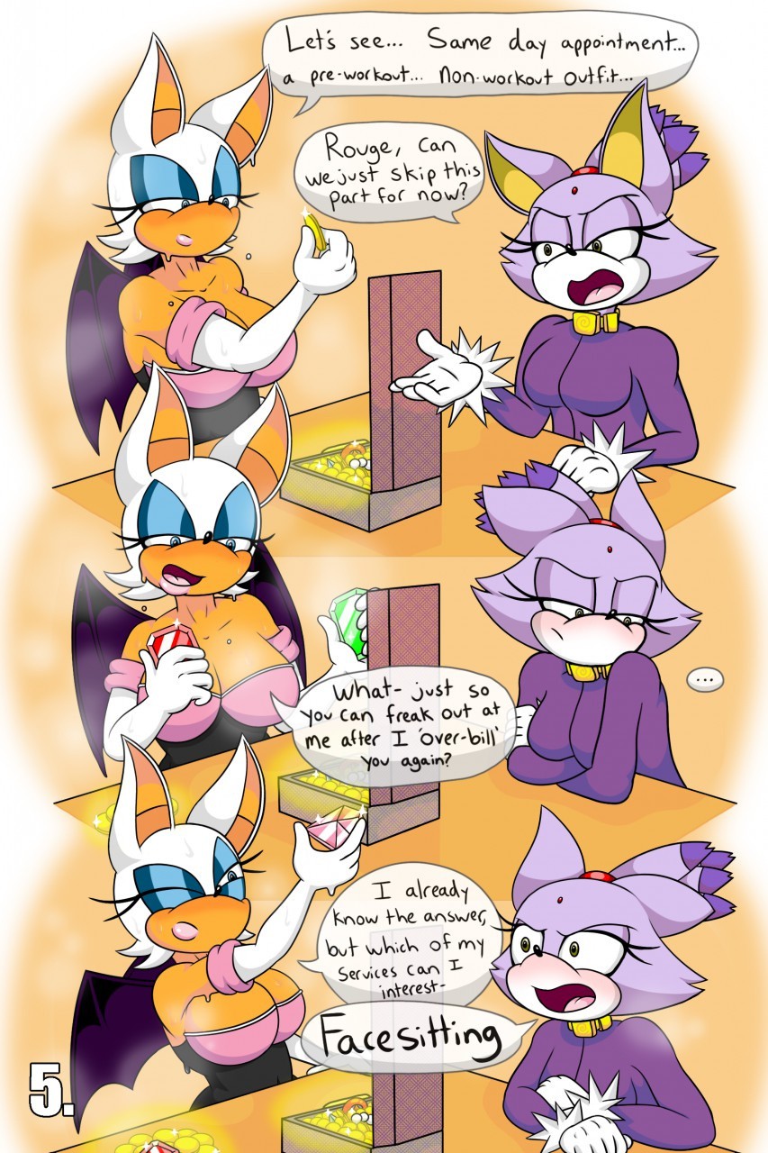 Rouge and Blaze in: House Call porn comic picture 5