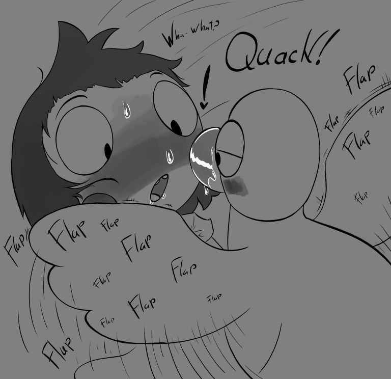 Sarah and Duck Greyscale Set porn comic picture 20