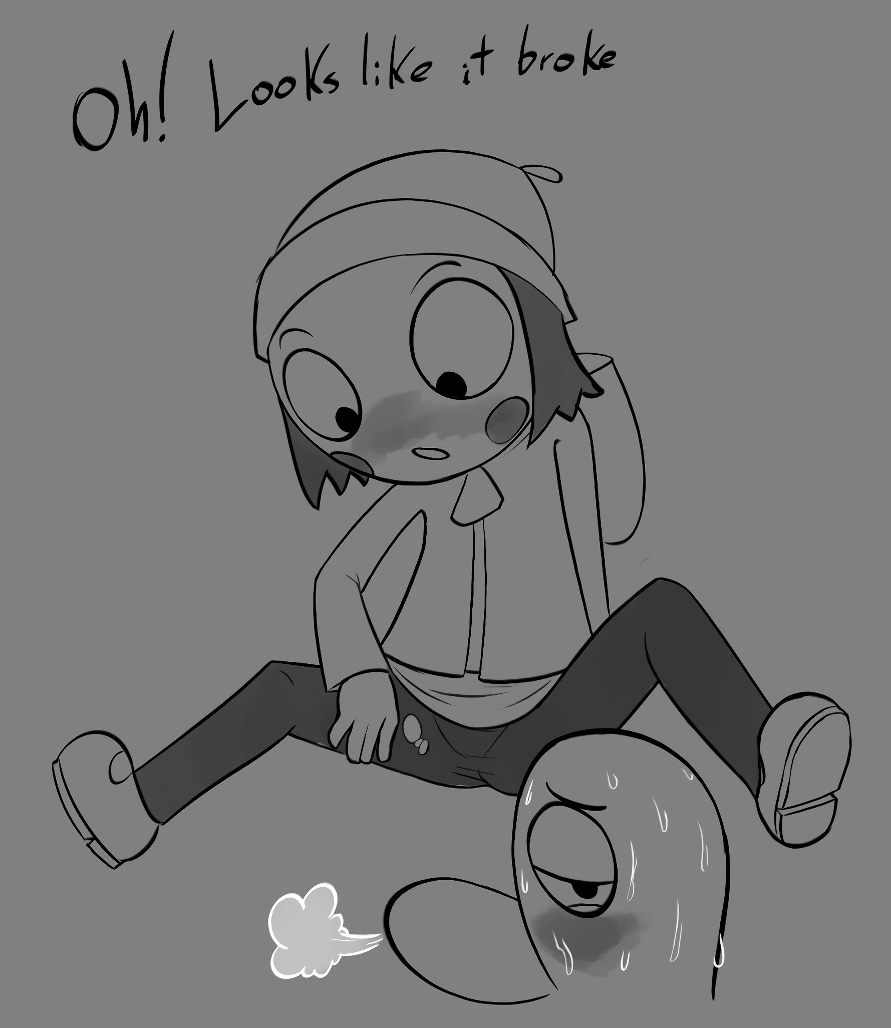 Sarah and Duck Greyscale Set porn comic picture 6