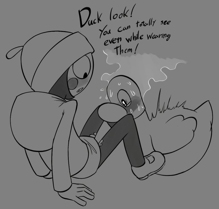 Sarah and Duck Greyscale Set porn comic picture 8