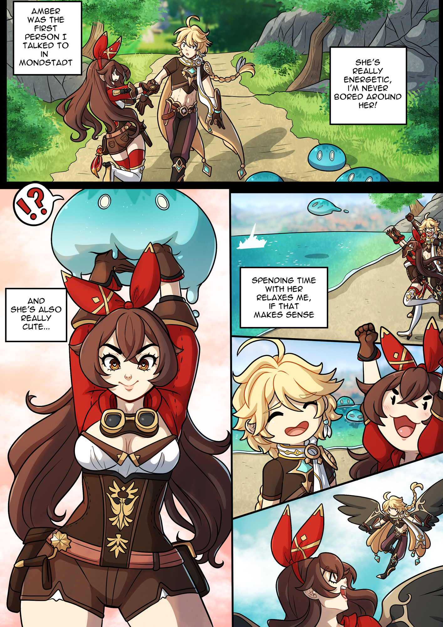 The Traveler's Guide to Teyvat's Heart - Amber porn comic picture 3
