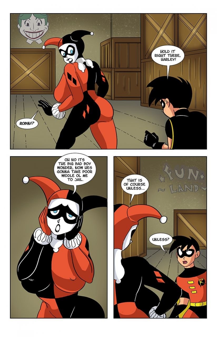 Harley and Robin in "The Deal" porn comic picture 1
