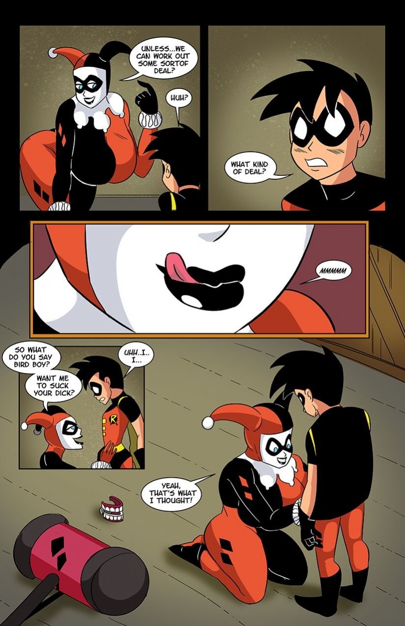 Harley and Robin in "The Deal" porn comic picture 2