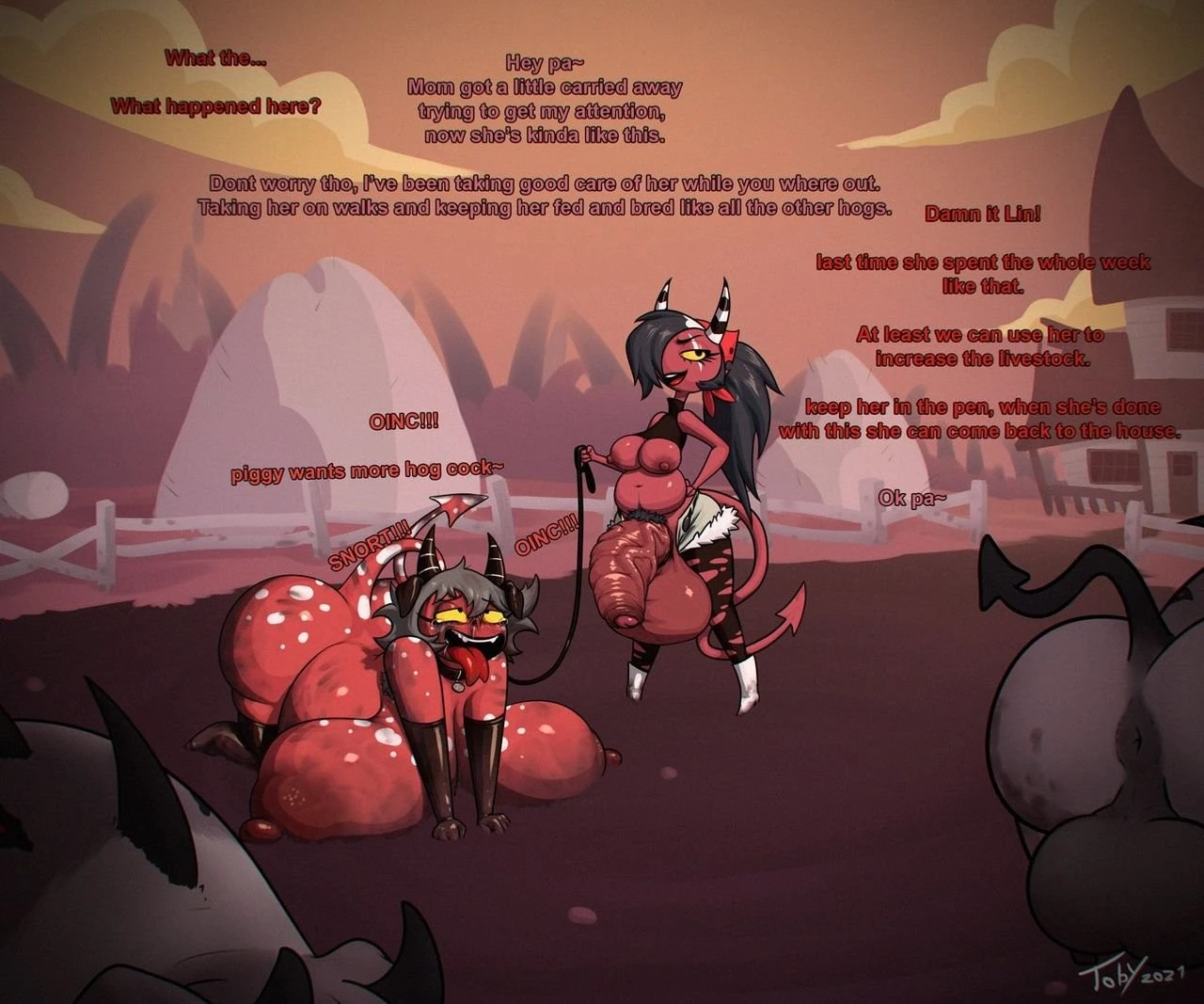 Hell's farm porn comic picture 11