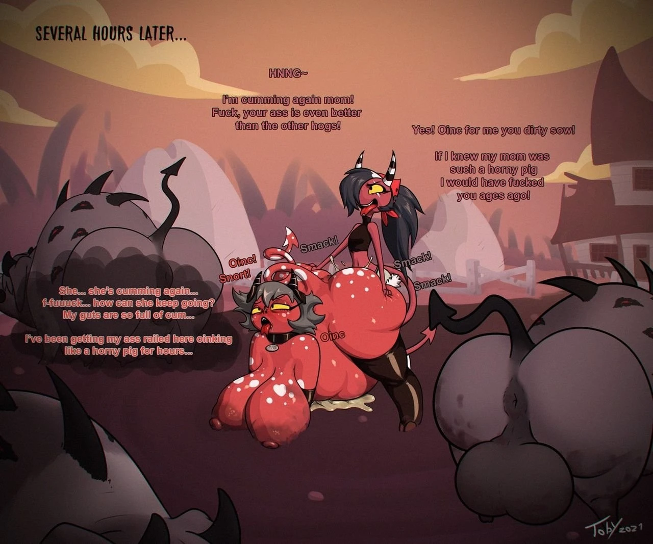 Hell's farm porn comic picture 7