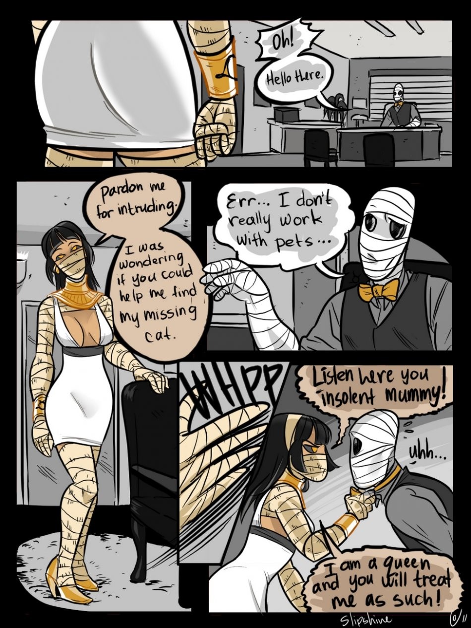 Mr Invisible & The Mummy porn comic picture 2
