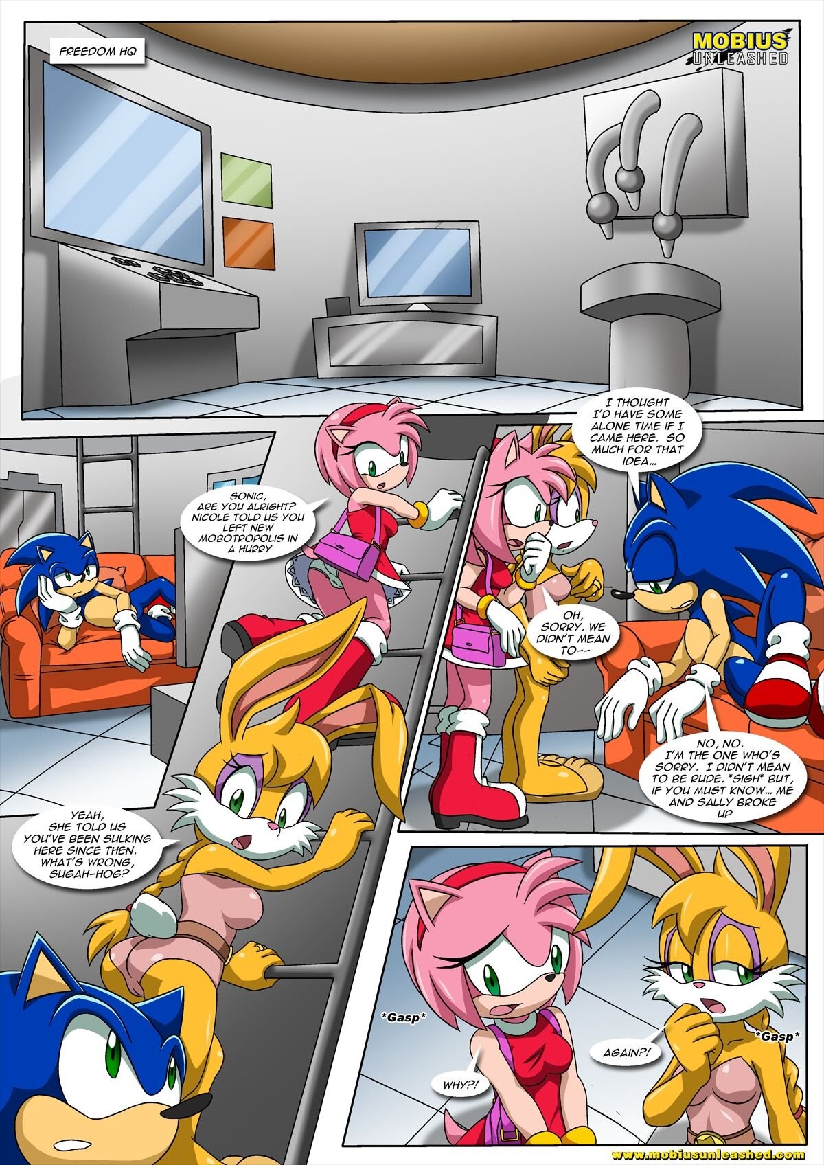 Sonic and Sally Break Up porn comic picture 3