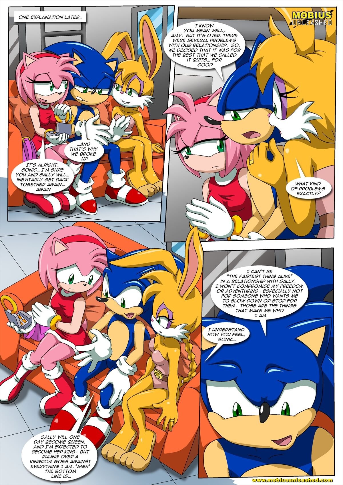 Sonic and Sally Break Up porn comic picture 4