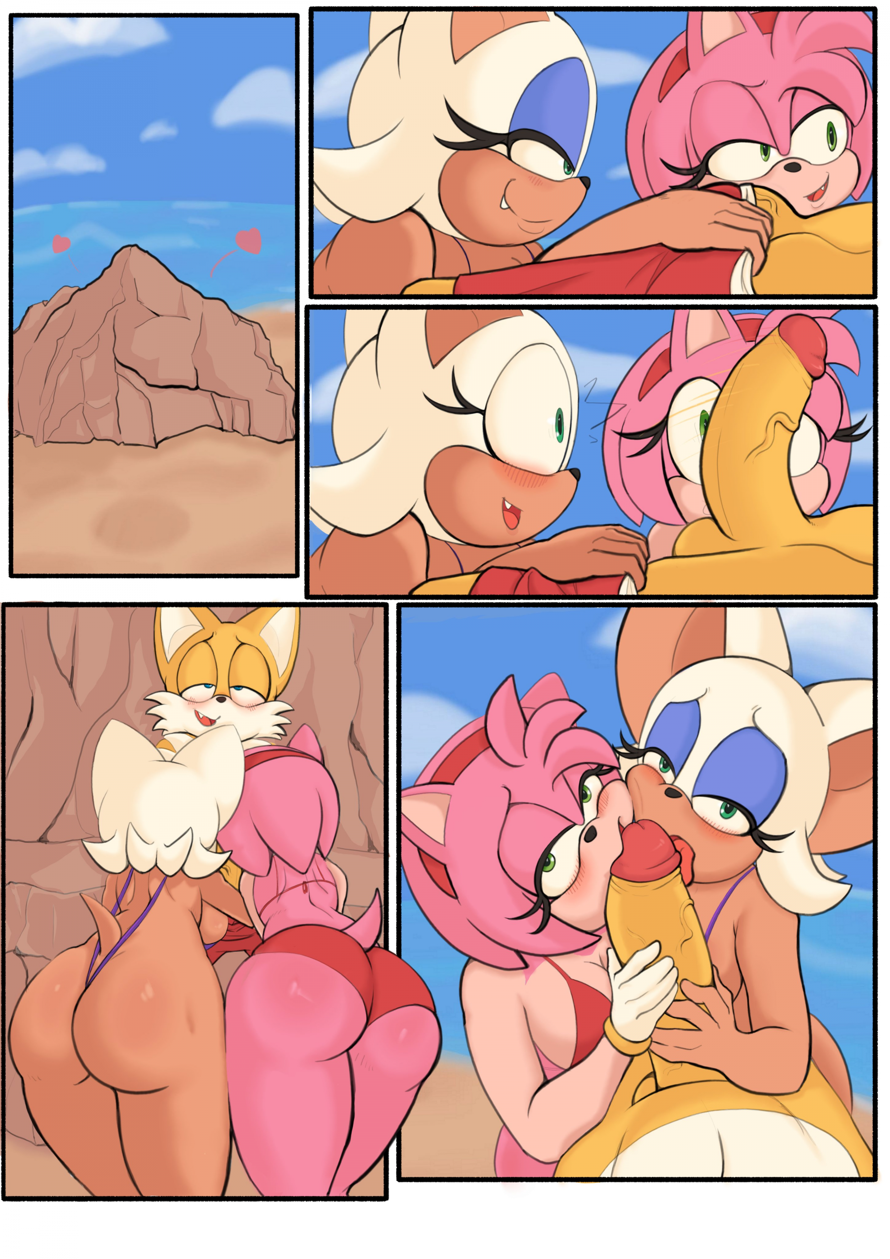 Tails at the Beach porn comic picture 3