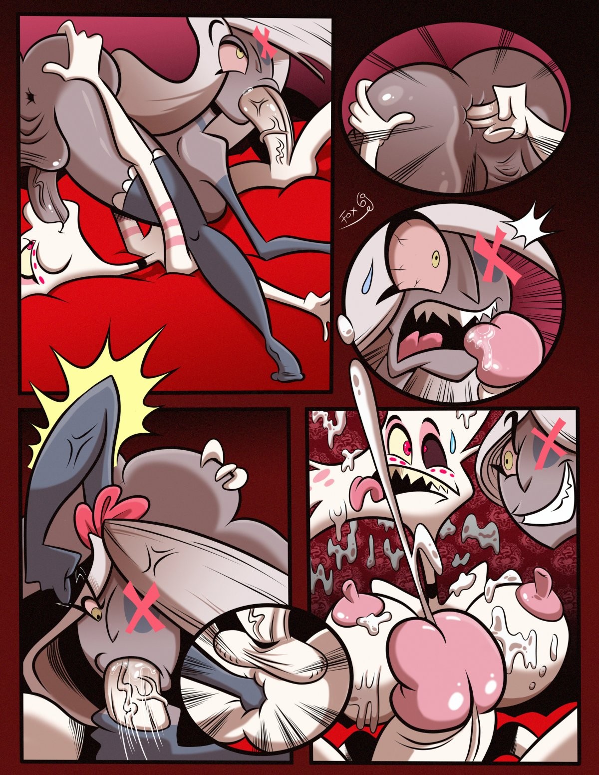 The lust of Vaggie and angel dust porn comic picture 6