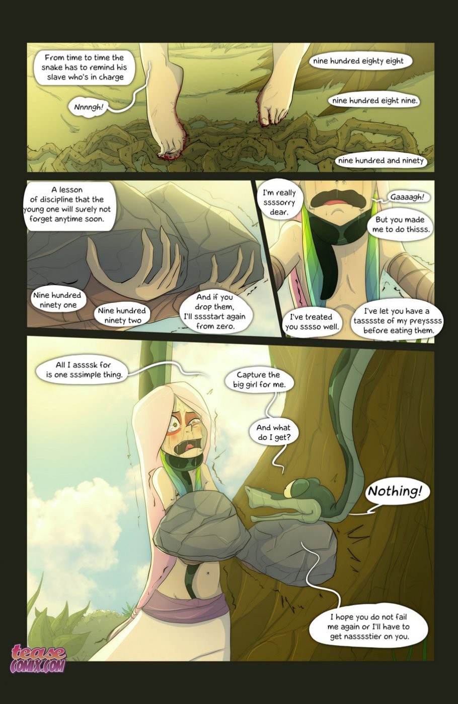 The Snake and The Girl 3 porn comic picture 17