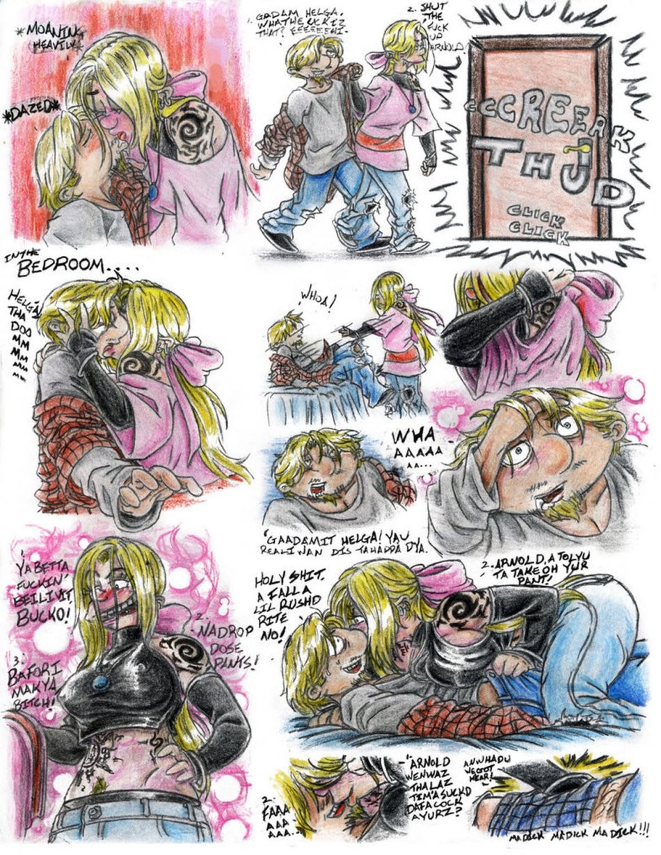 A drunk night with Arnold and Helga porn comic picture 2