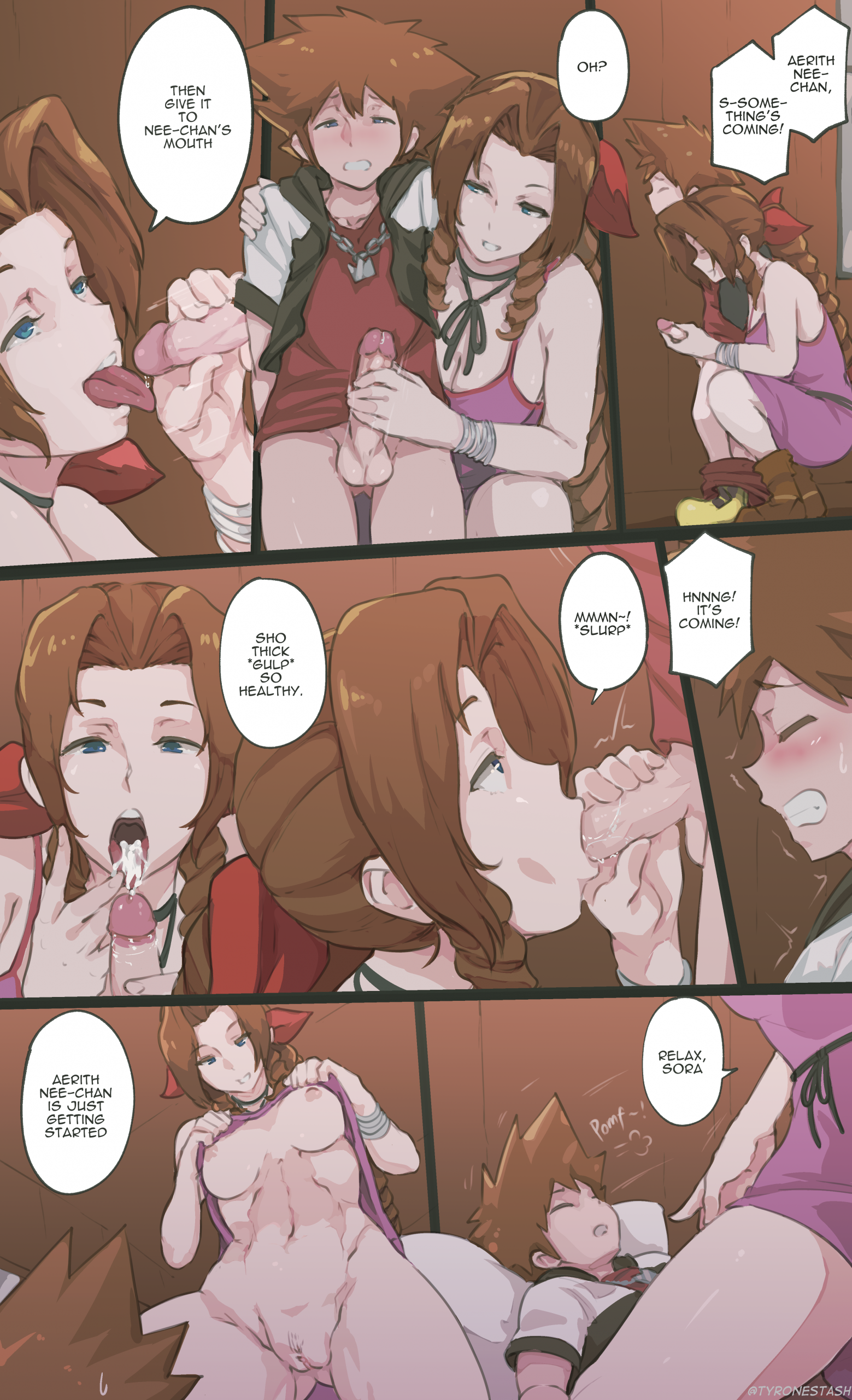 Aerith and Sora porn comic picture 2