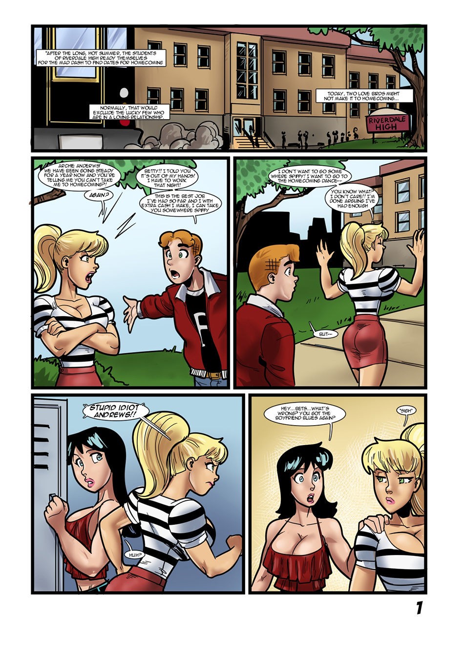 Archie Toon Porn - BETTY AND VERONICA LOVE BBC Porn comic, Rule 34 comic, Cartoon porn comic -  GOLDENCOMICS