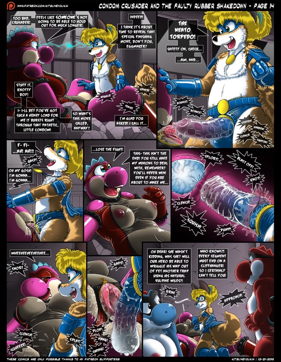 Condom Crusader And The Faulty Rubber Shakedown porn comic picture 14