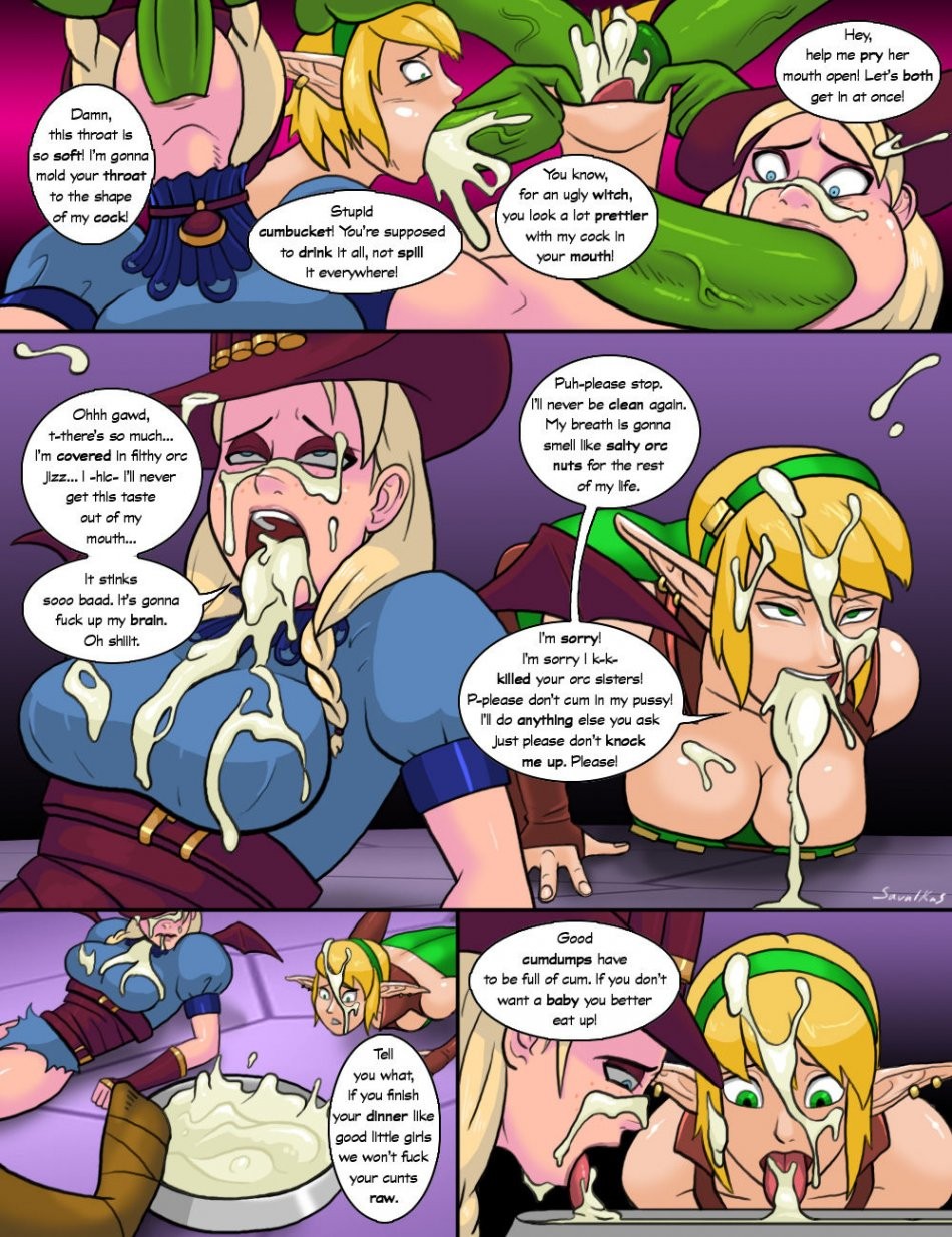 Dungeon Defenders VS Orc Cock porn comic picture 2