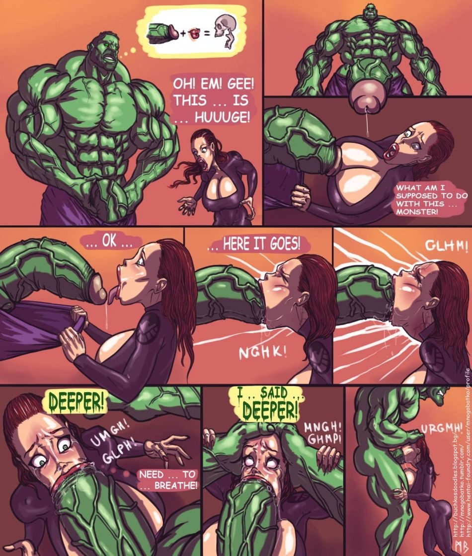 Hulk vs Black Widow porn comic picture 2