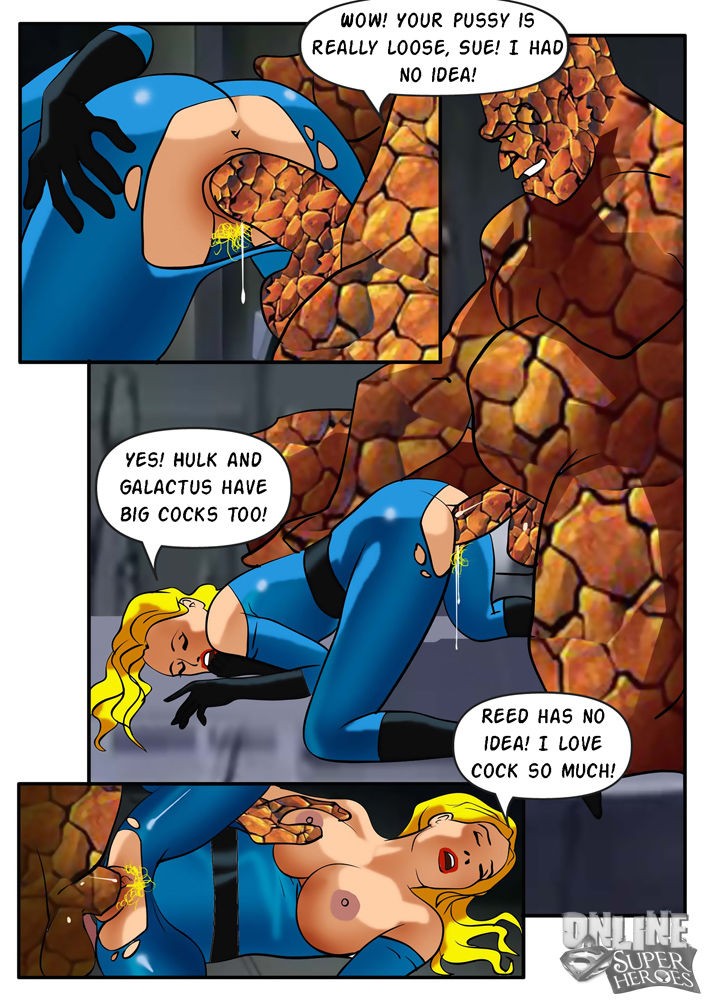 Invisible Woman gangbanged by the rest of the Fantastic Four porn comic picture 4