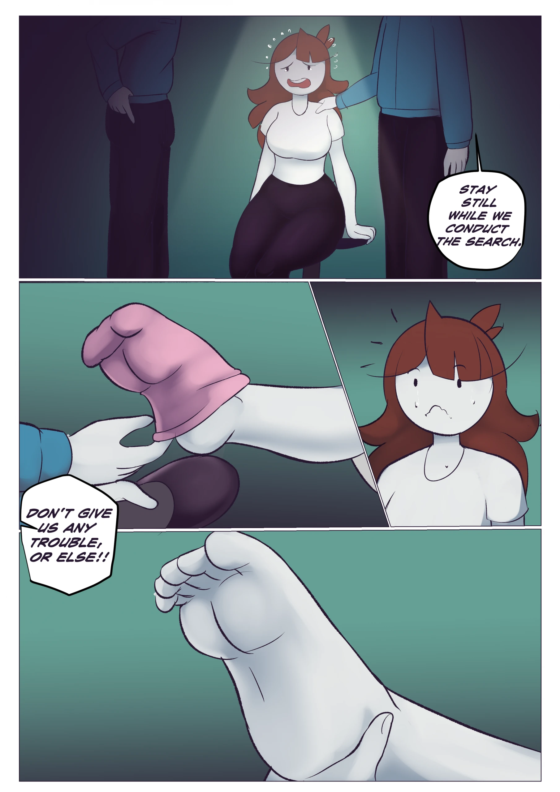 Jaiden’s Strip Search porn comic picture 3