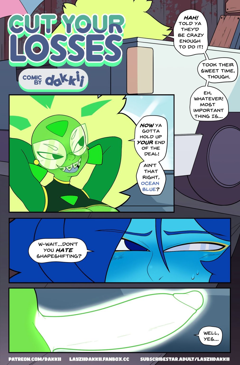Peridot and Lapis Lazuli Cut Your Loses porn comic picture 1