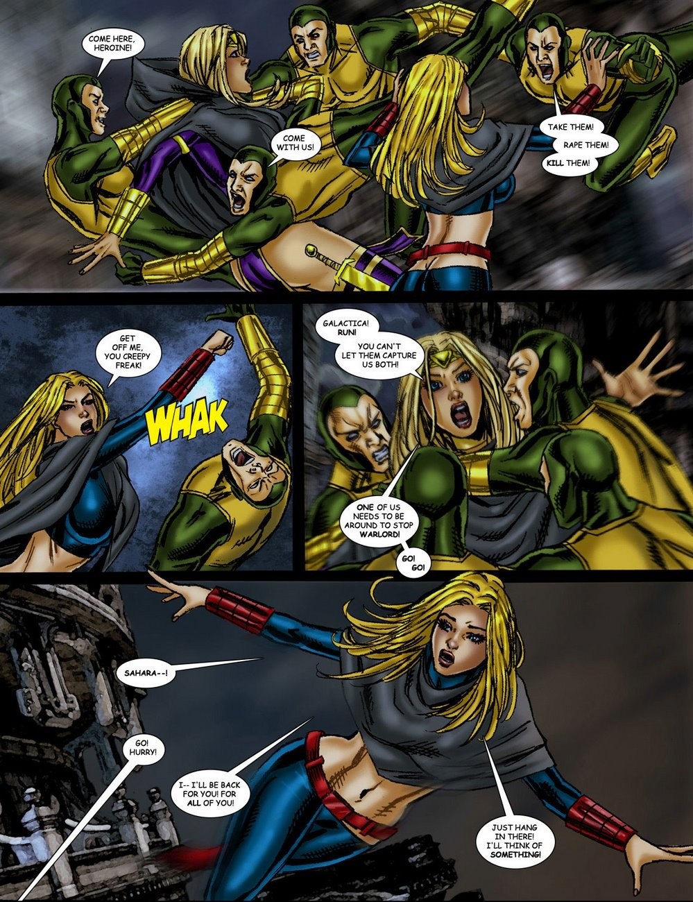 9 Superheroines Vs Warlord 2 porn comic picture 4