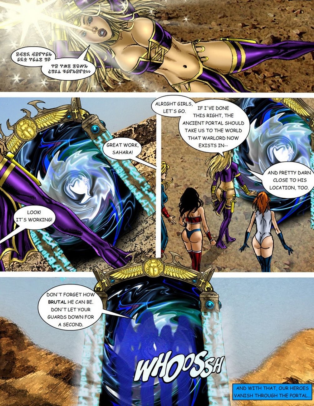 9 Superheroines Vs Warlord porn comic picture 3