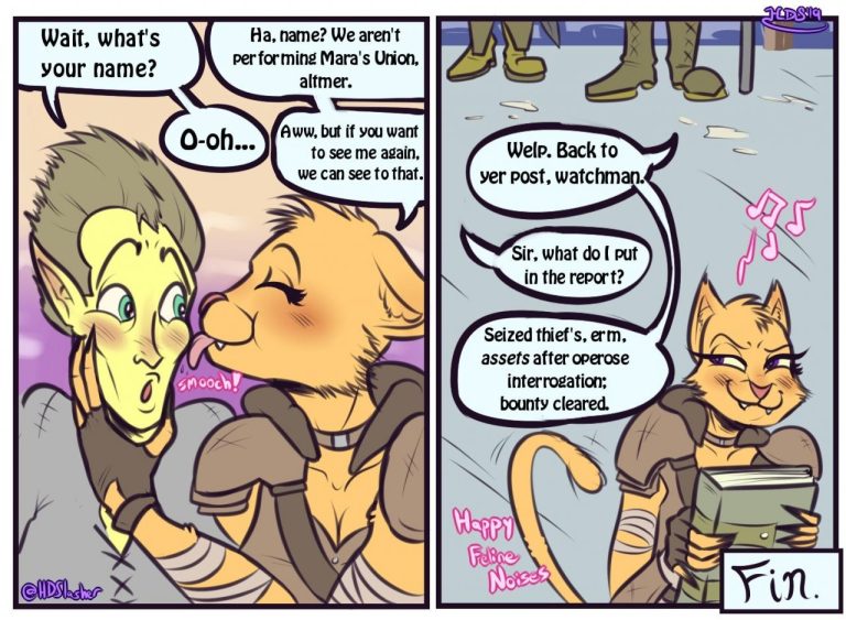 A Khajiit "Tail" of Bounty Bribery porn comic picture 11
