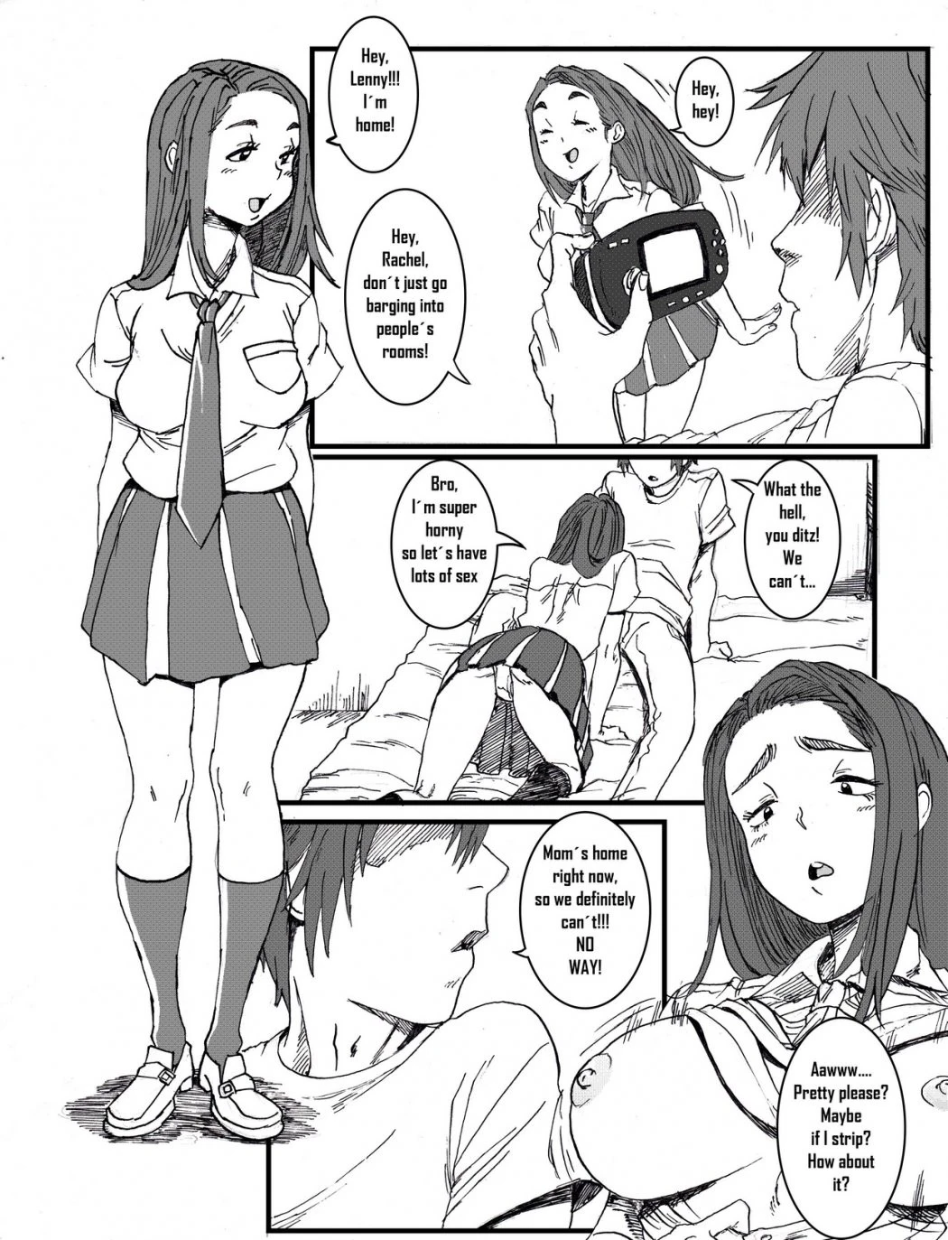 Airhead Sister porn comic picture 1