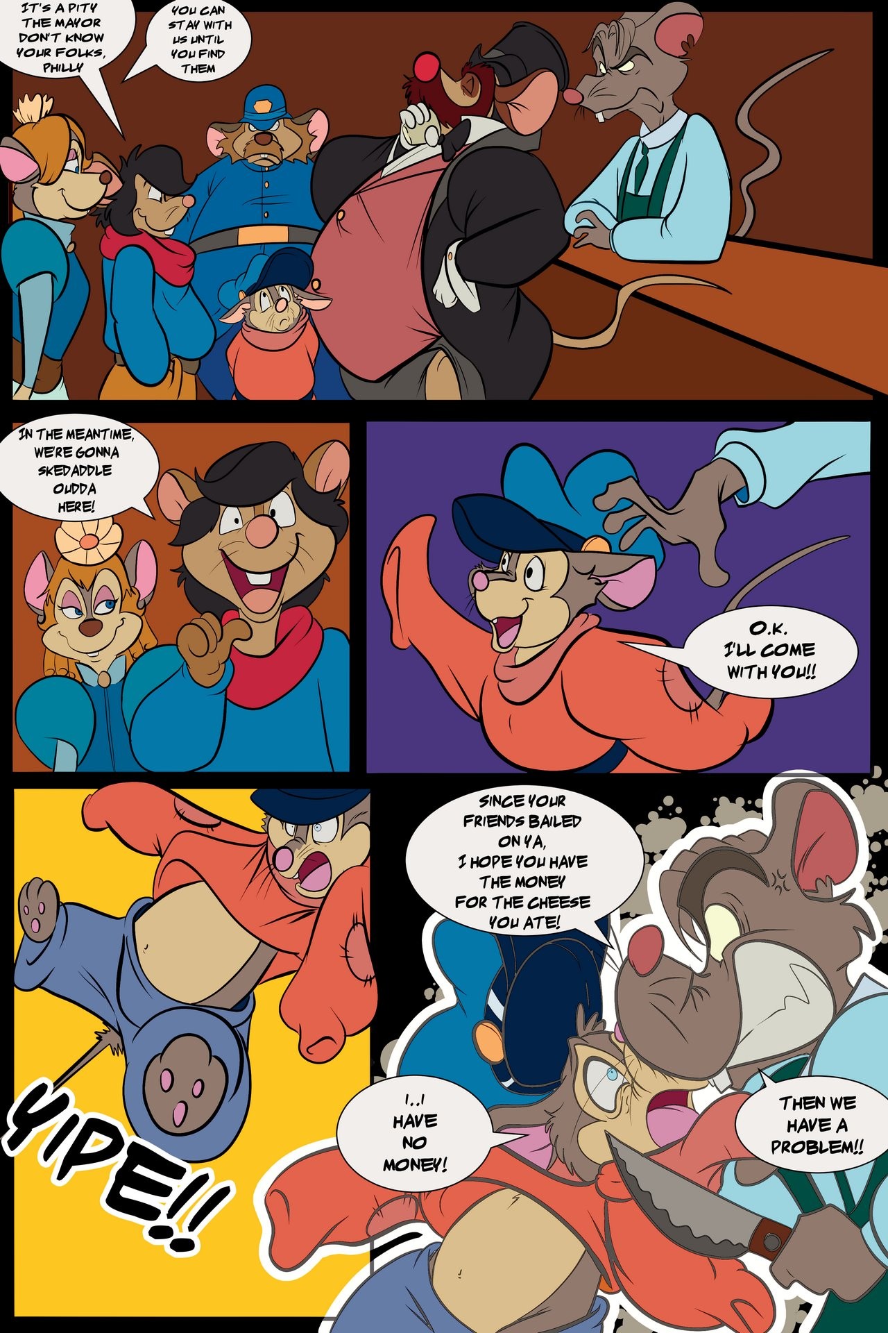 An American Tail Fievel meets the Mayor porn comic picture 1