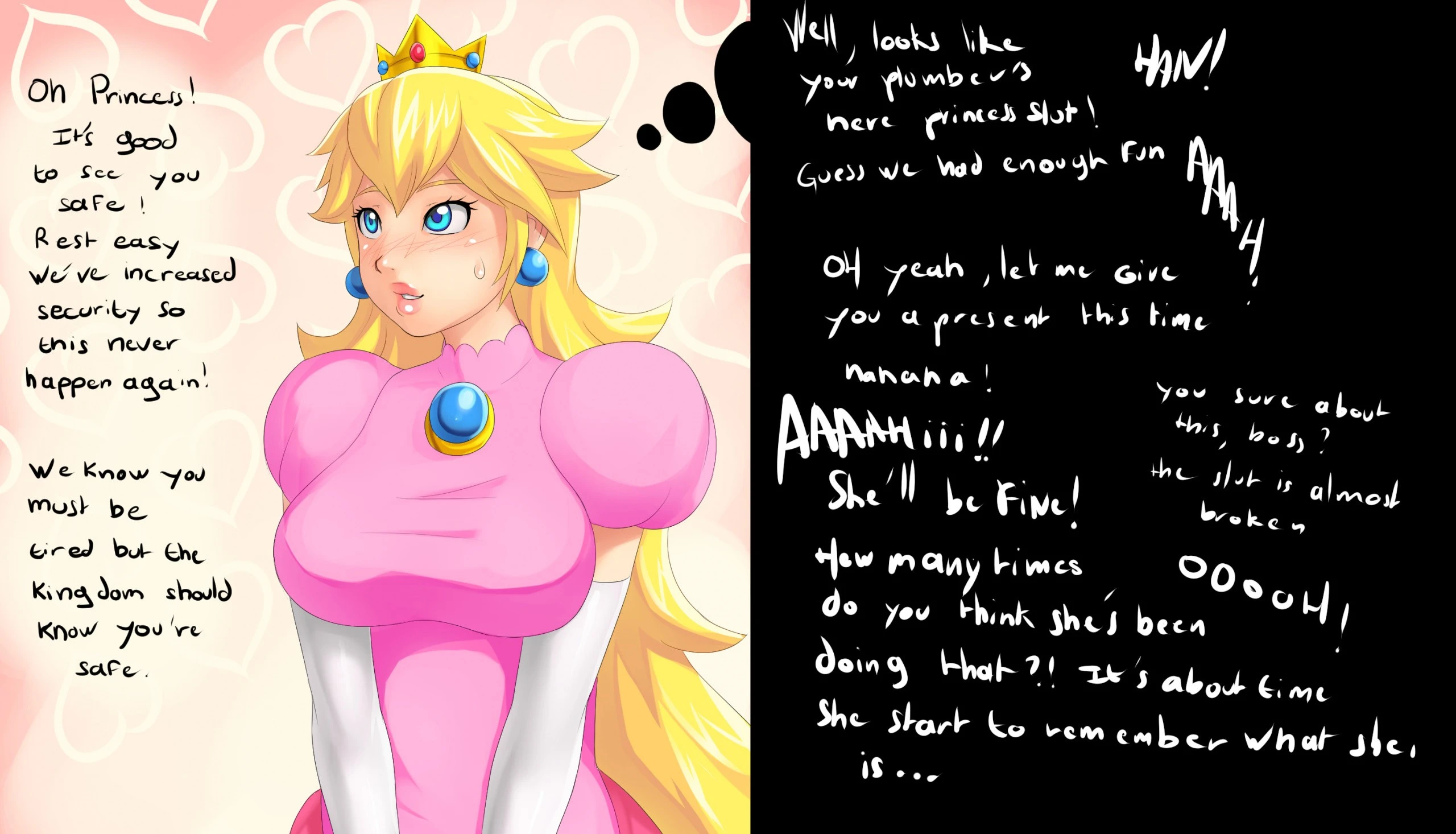 Bitchy Peach porn comic picture 1