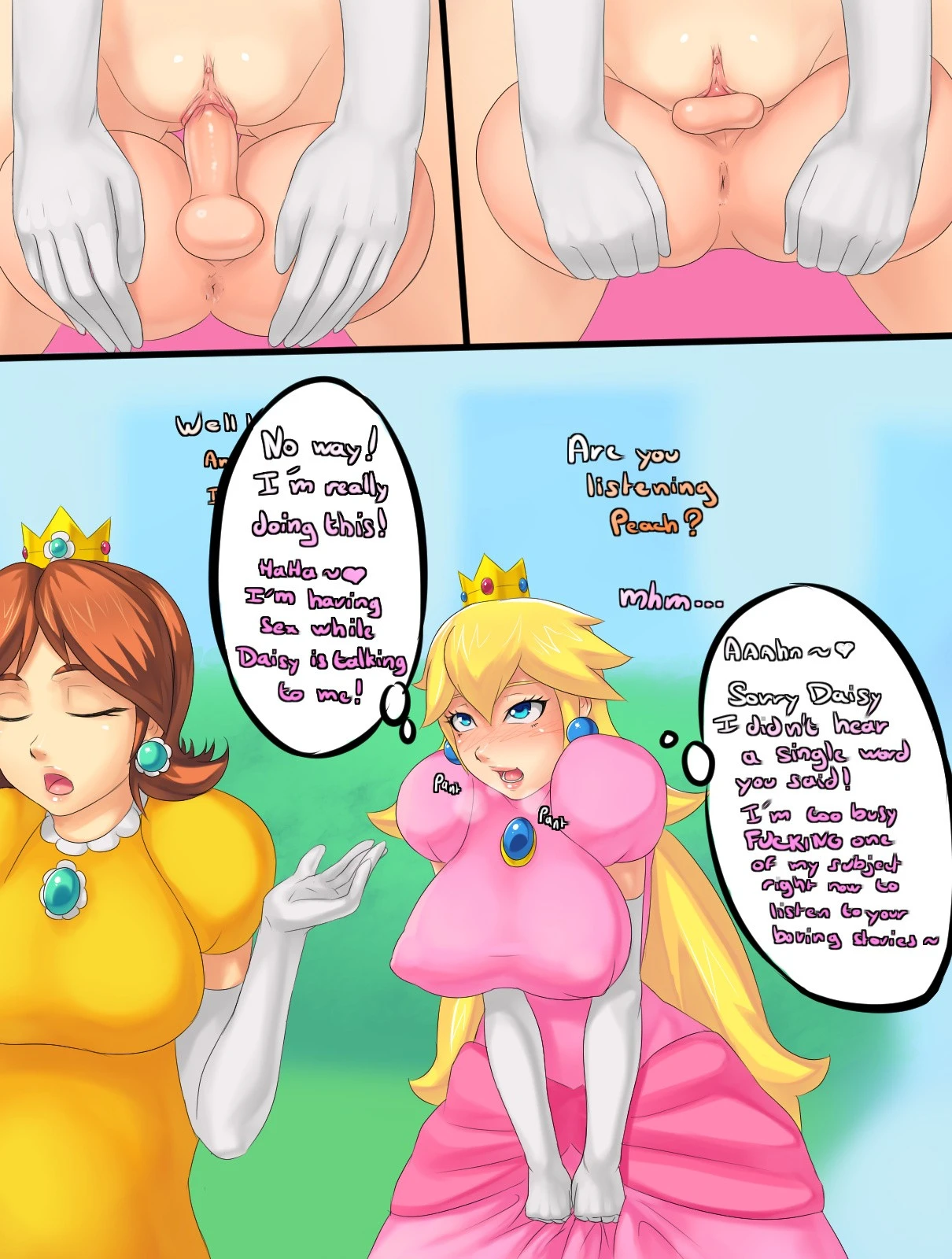 Bitchy Peach porn comic picture 16
