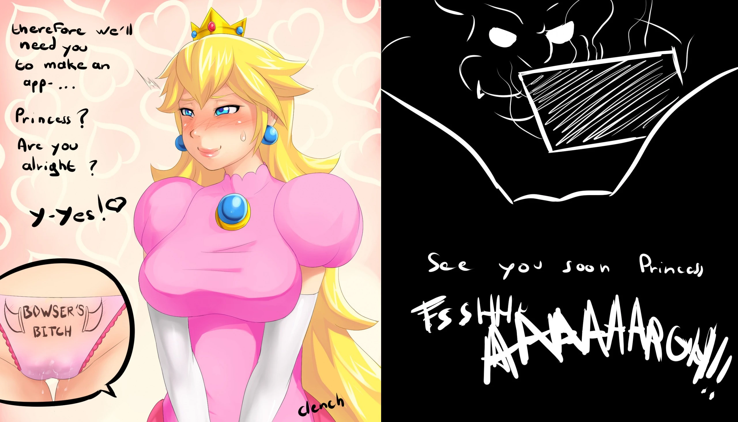 Bitchy Peach porn comic picture 2