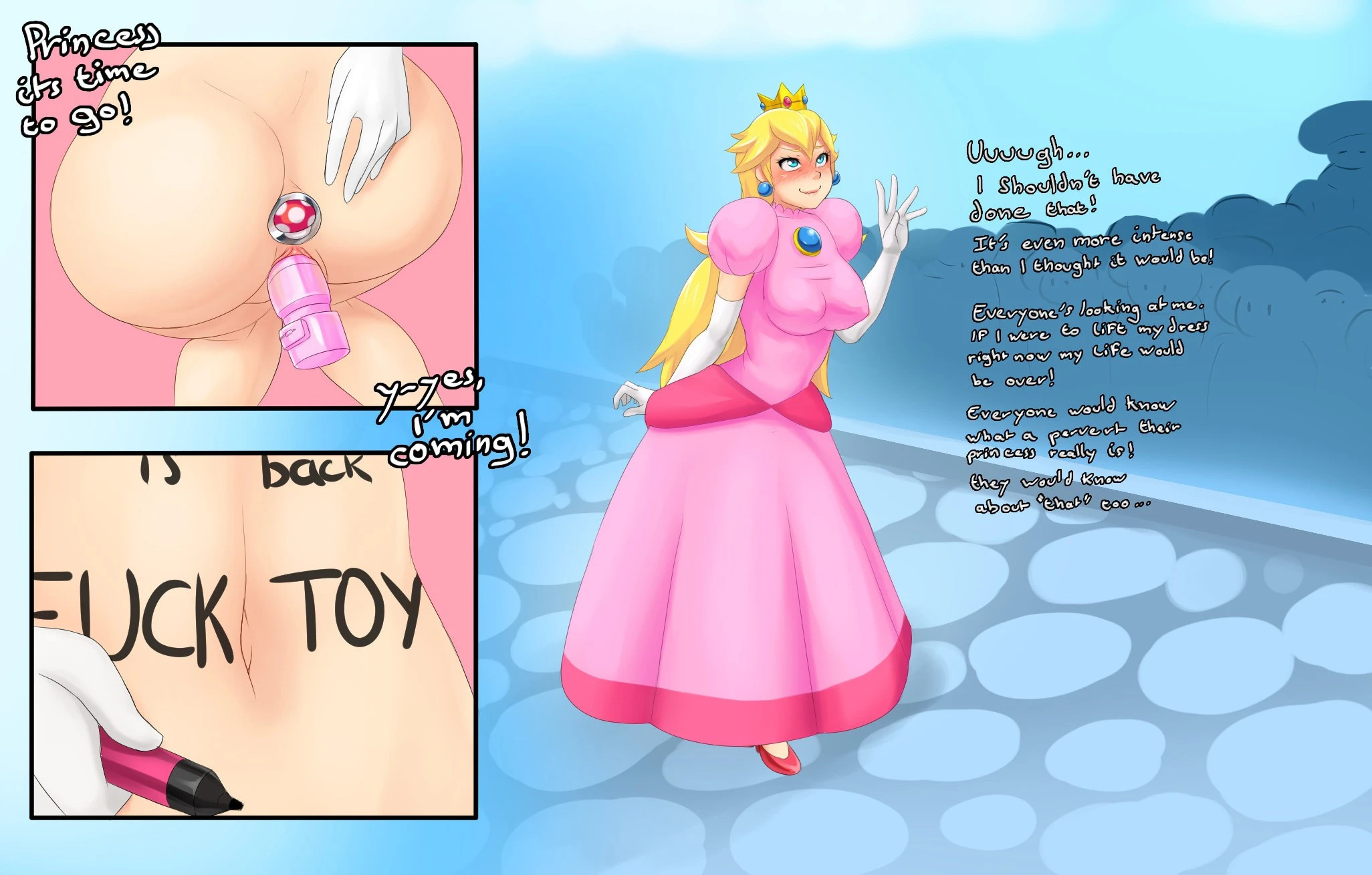 Bitchy Peach porn comic picture 3