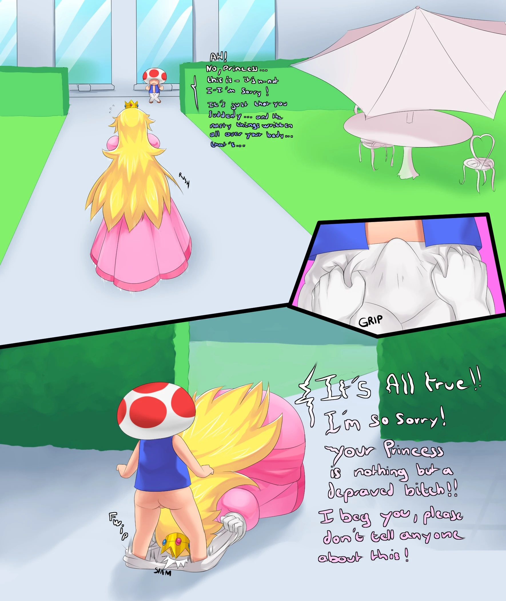 Bitchy Peach porn comic picture 8