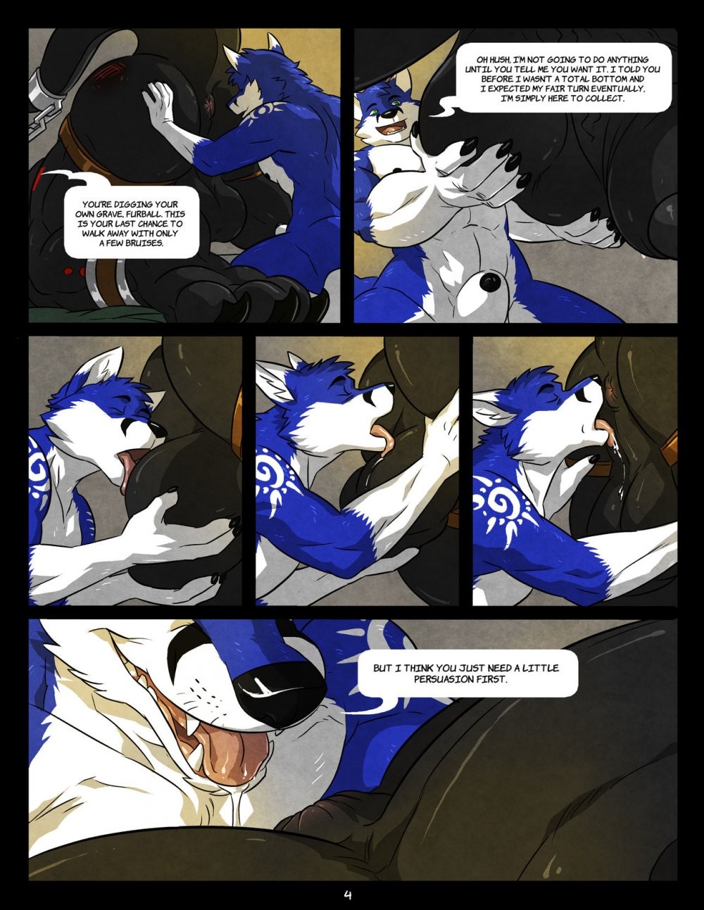 Black and Blue porn comic picture 4