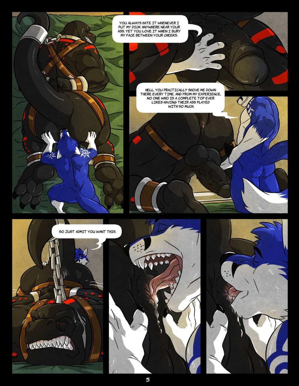 Black and Blue porn comic picture 5