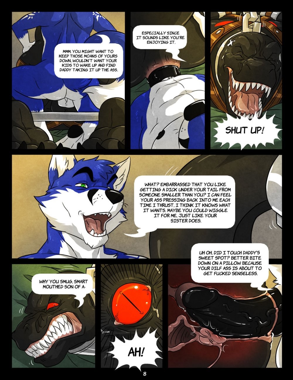 Black and Blue porn comic picture 8