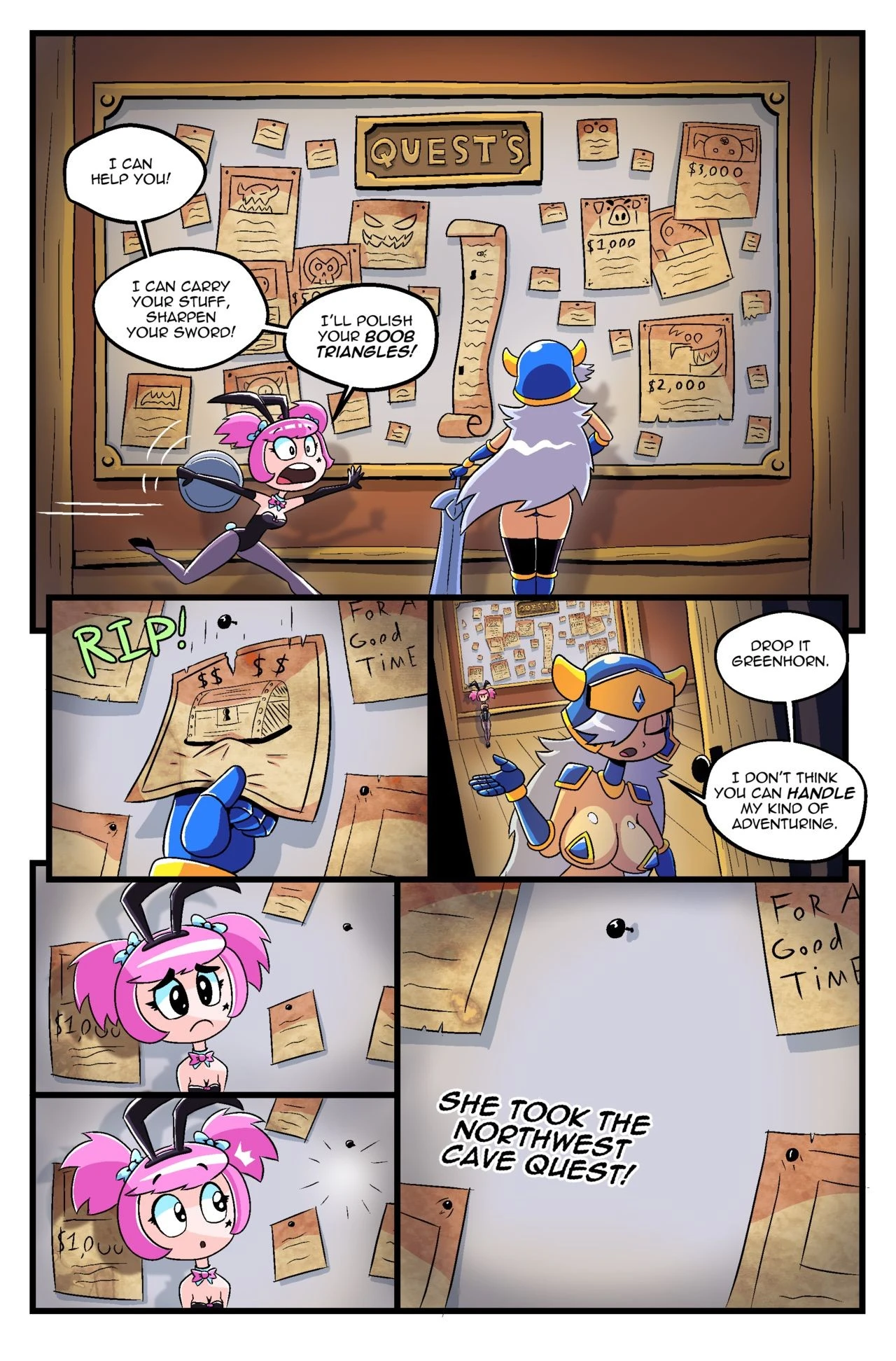 Booby Quest 1-4 porn comic picture 39