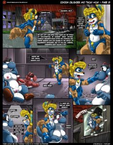 Condom Crusader and the Tricky Hicky porn comic picture 1