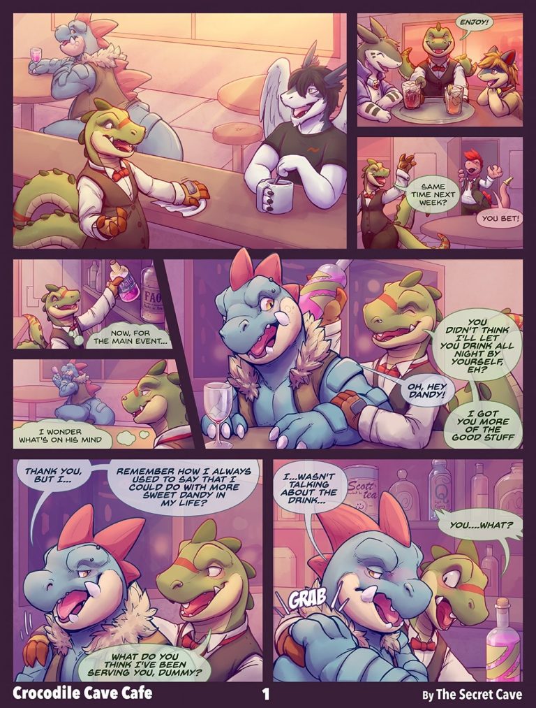 Crocodile Cave Cafe porn comic picture 1
