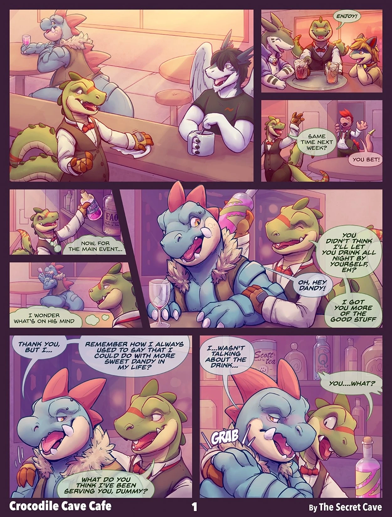 Crocodile Cave Cafe porn comic picture 1