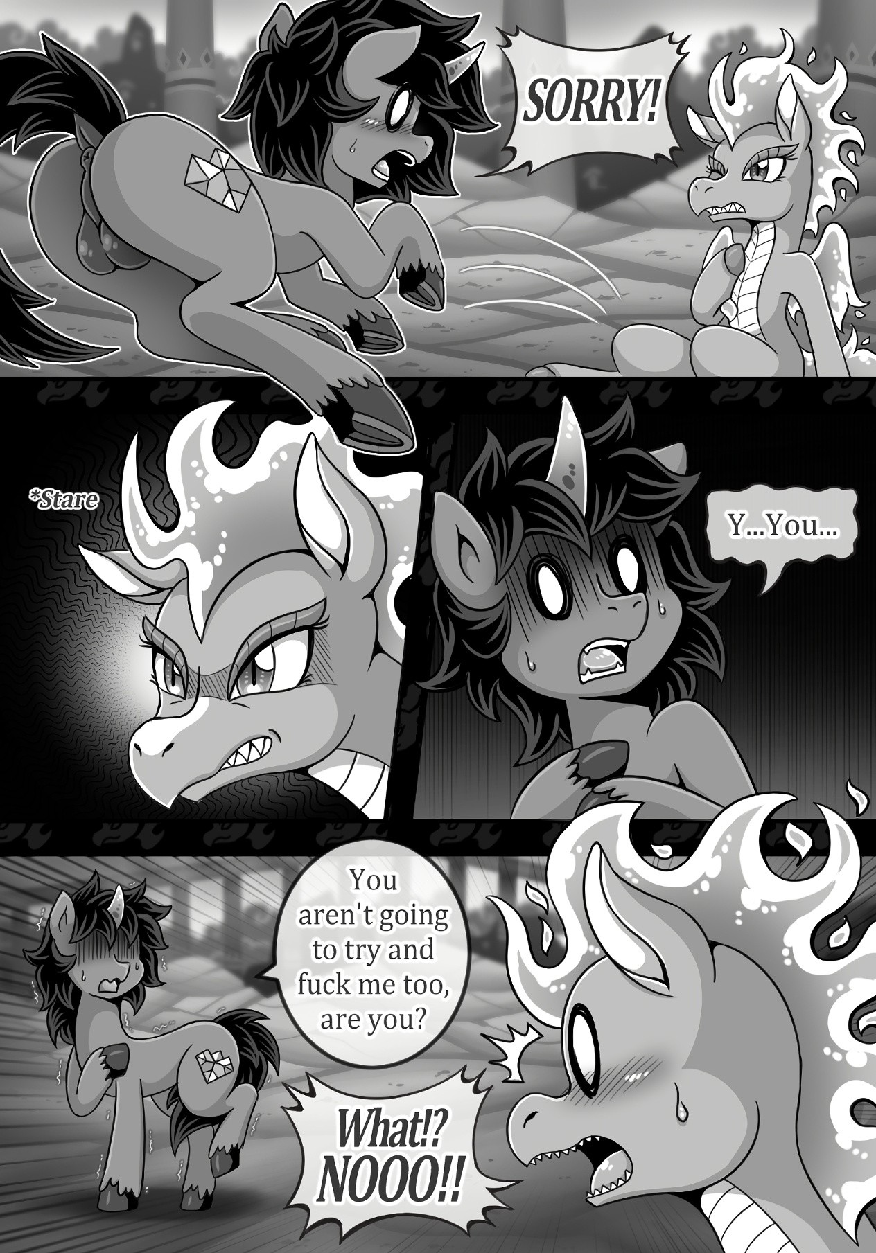 Crossover Story Act 3: Dragon Horse porn comic picture 6