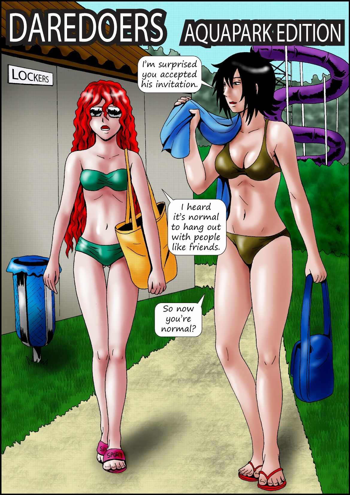 Daredoers Aquapark Edition porn comic picture 1