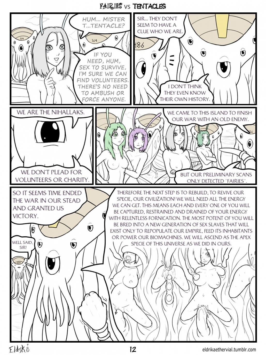 Fairies vs Tentacles. Prologue porn comic picture 13