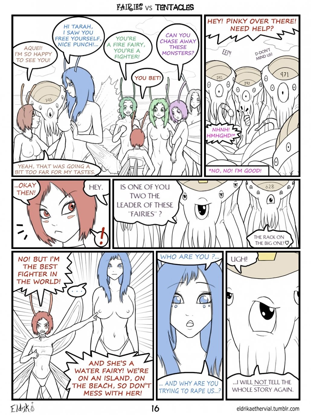 Fairies vs Tentacles. Prologue porn comic picture 17