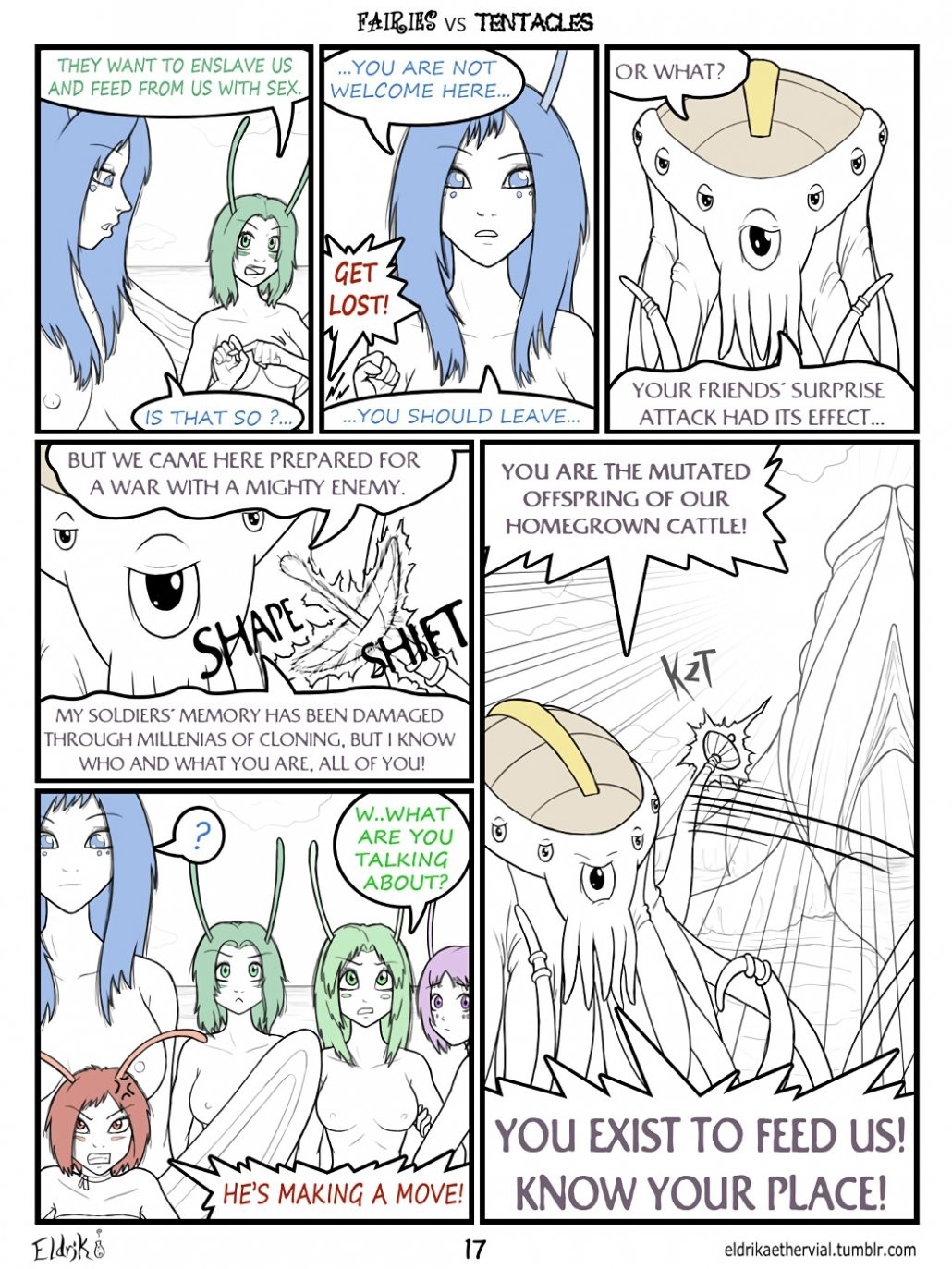 Fairies vs Tentacles. Prologue porn comic picture 18