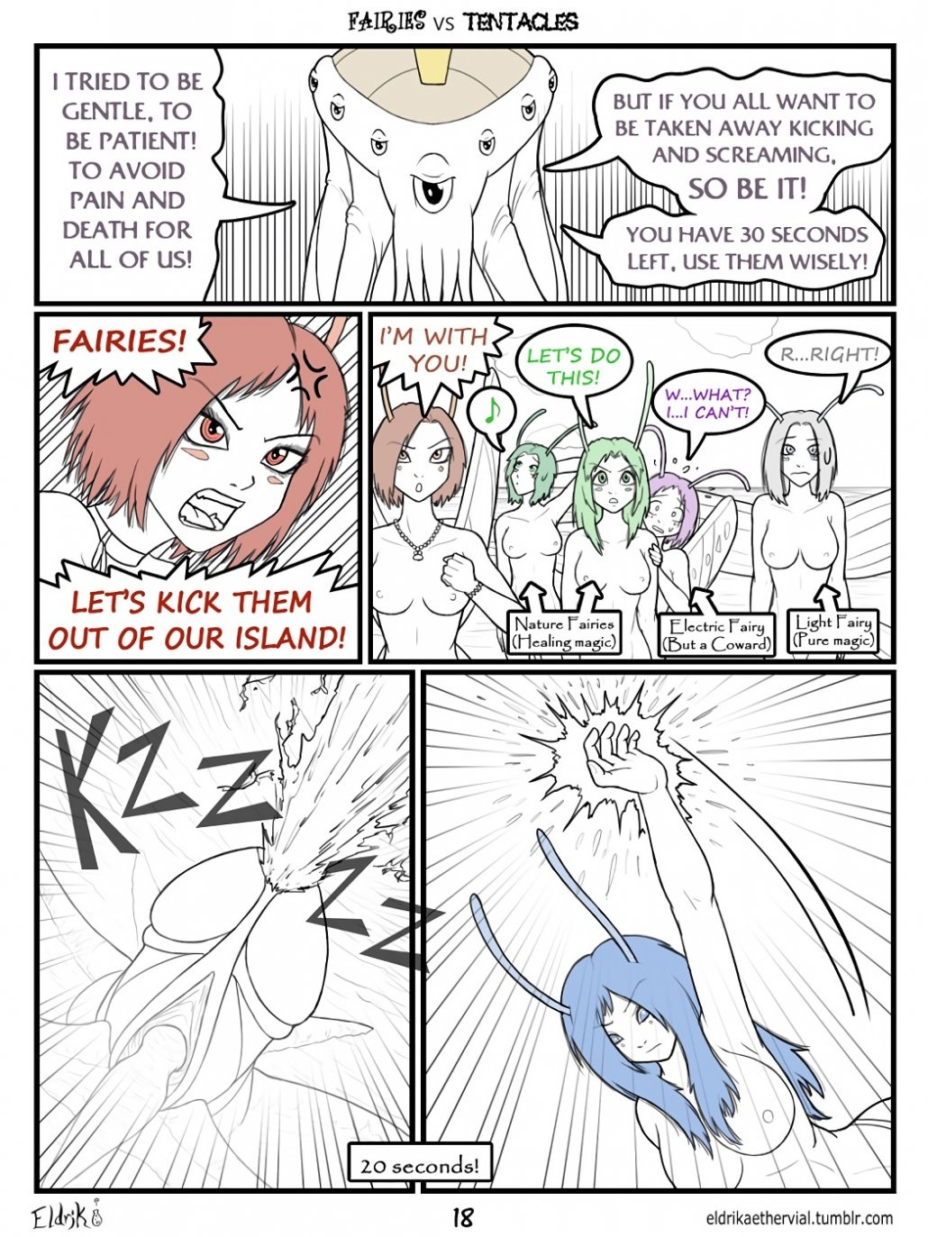 Fairies vs Tentacles. Prologue porn comic picture 19