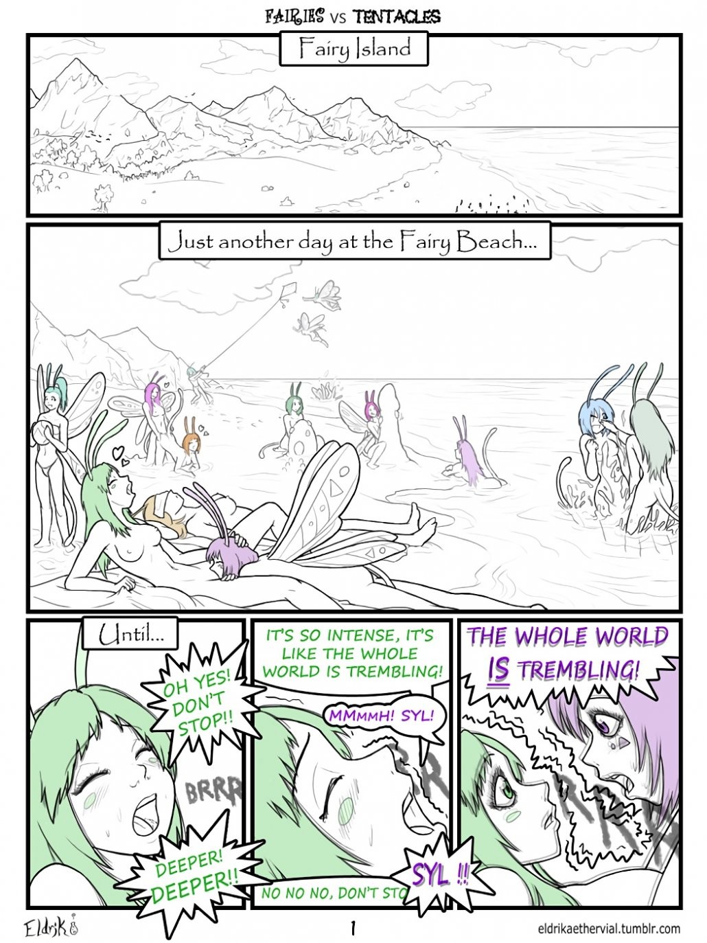 Fairies vs Tentacles. Prologue porn comic picture 2